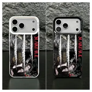 S-car-face Retro Gangster Style Collage Phone Case, Black & White Money & Gun Art Shockproof Case,for iPhone 17/16/15/14/13/12/11 ProMax Plus for Samsung phones,an excellent gift for friend or fans.