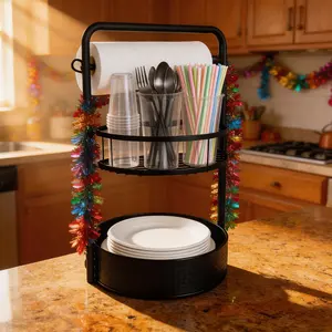 San Dream Lazy Susan Turntable Organizer 360° Rotating Spice Rack 2-Tier Adjustable Metal Storage Organization for Kitchen Countertop Pantry Spice Shelf