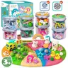 JOYSPOT 8-Pack Play Dough Jars, Reusable Sensory Play Kit for Kids, Preschool, Back to School Classroom Supplies,Back to School Gifts, Preschool Toys for Kids,Birthday Gift for Kids,Christmas Gift for girls and boys Craft Kits
