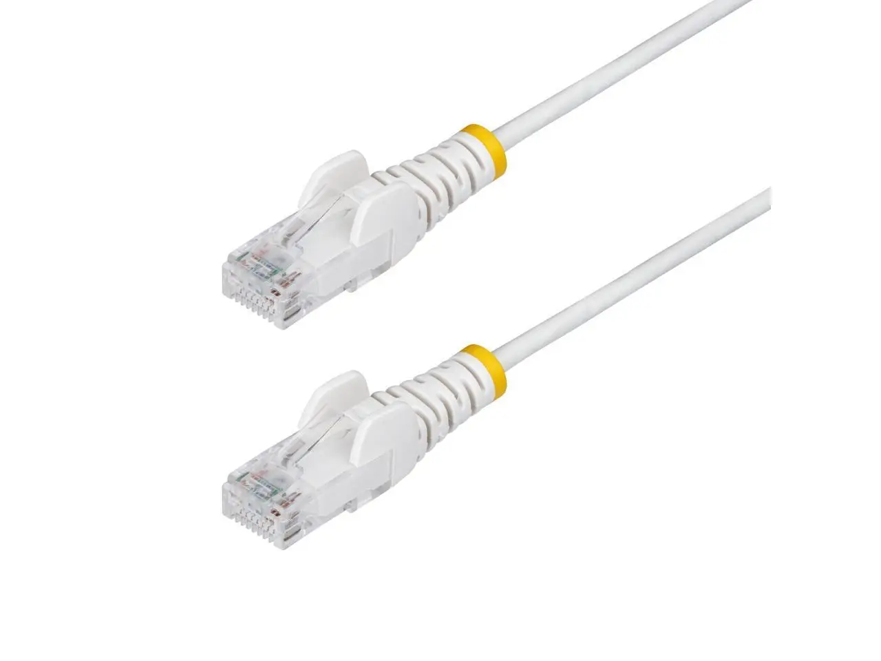 StarTech 15ft White Slim CAT6 Ethernet Cable, Snagless RJ45, LSZH, 28AWG Pure Bare Copper, Slim Network Patch Cable/Cord