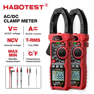 HABOTEST HT208A/D Smart Digital Clamp Meter 1000V/1000A AC/DC True RMS Non-contact Voltage Testing Professional Multimeter With Backlight and Data Hold Function Voltage & Current Meter