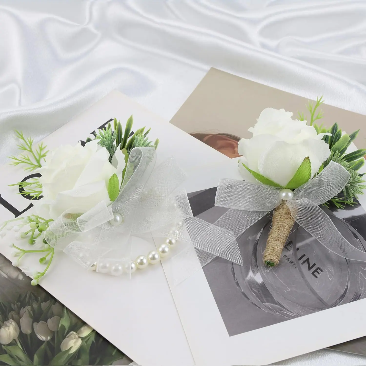 White Corsage - Single Chain