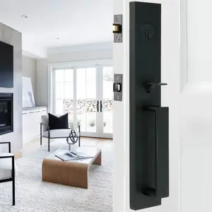 Xanthis Handleset with Utica Lever - Deadbolt Keyed One Side