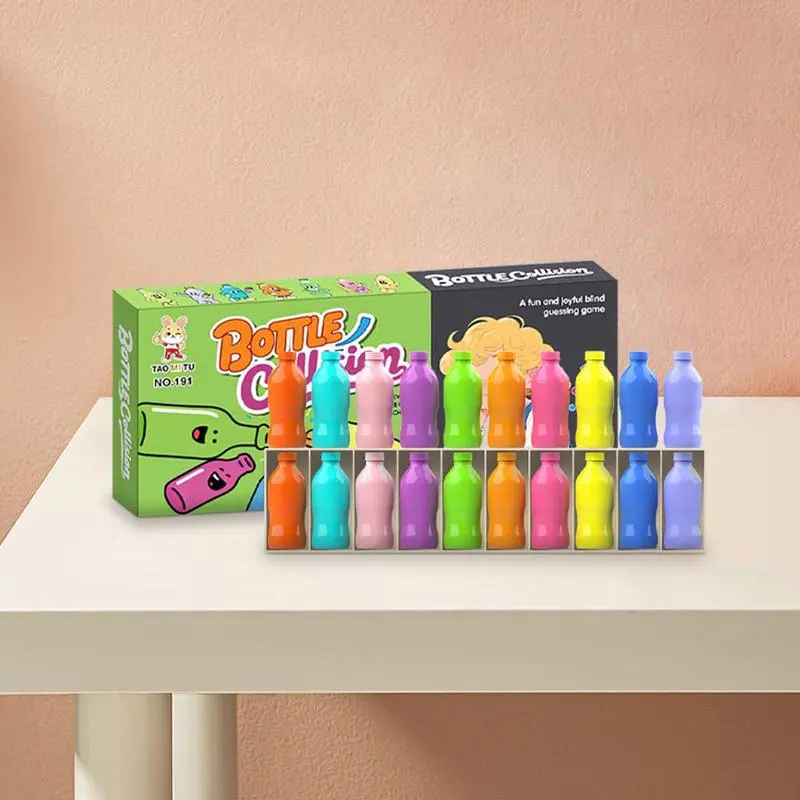 20pcs Match The Bottle Color Game for Kids & Adults - Colorful Plastic Bottle Collide Game, Logical Thinking & Concentration Skills, Fun Party Game for Family Game Nights, Group Activities, and Party Games, Party Game Night, Playful Design