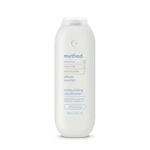 Method Moisturizing Conditioner, Simply Nourish with Shea Butter, Coconut, and Rice Milk Scent Notes, Paraben and Sulfate Free, 13.5 oz (Pack of 1)