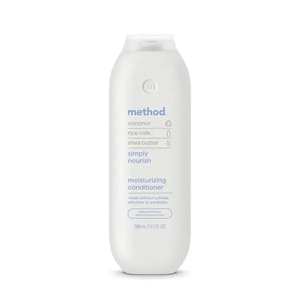 Method Moisturizing Conditioner, Simply Nourish with Shea Butter, Coconut, and Rice Milk Scent Notes, Paraben and Sulfate Free, 13.5 oz (Pack of 1)
