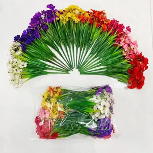 24 Bundles Artificial Flowers for Outdoors Decoration, UV Resistant Silk Faux Daisy Flora Spring Fake Plastic Plants Greenery for summer Outside Indoor Yard Home Porch Window Box Decor summerwins