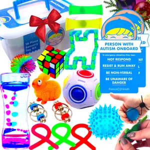 Franco & Friends Autism Sensory Kit – 16-Piece Calming Tools  Now Includes FREE Autism On Board Car Decals