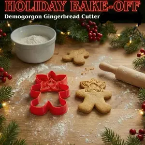 Stranger Things Demogorgon Gingerbread Cookie Cutter for Holiday Bake-Off - Perfect for Baking and Decorating Gingerbread Cookies