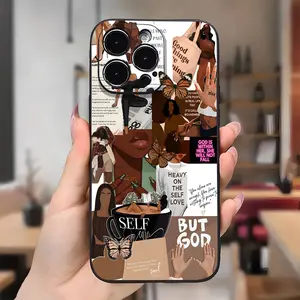 Women Art Aesthetic Pattern Phone case for iPhone 17 16 Pro Max 15 Plus 14 13 12 11  Air  XS Shockproof Silicone TPU Bumper Drop Protection Cover Gifts for Women Teen Girls