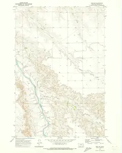 Zero NE Montana USGS Topographic Quadrangle Map, 1969, 1:24000