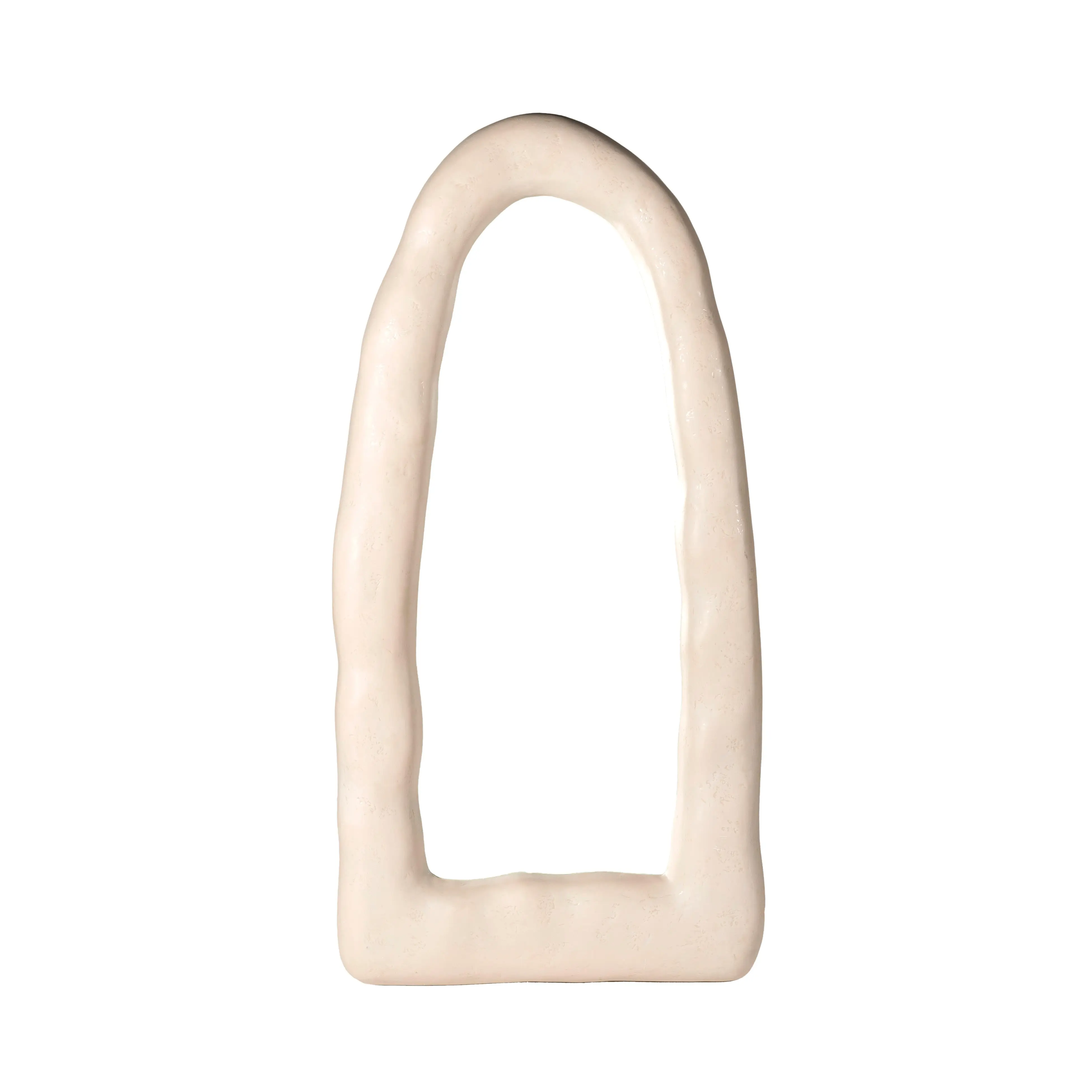 Kaia 32"X64" Cream Textured Small Floor Mirror