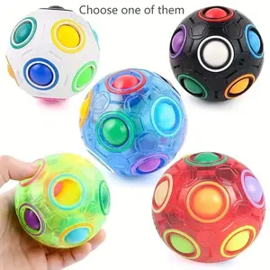 Vibrant Rainbow Balls, Five-Color Candy Color 12-Hole Building Blocks Creative Toy, Perfect Gift for Birthdays, Christmas, Halloween
