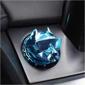Push to Start Button Cover, Bully   One Button Start Stop Decorative Cover, Universal  Interior Engine   Protection Button Cover Sticker for  SUV  (Blue)