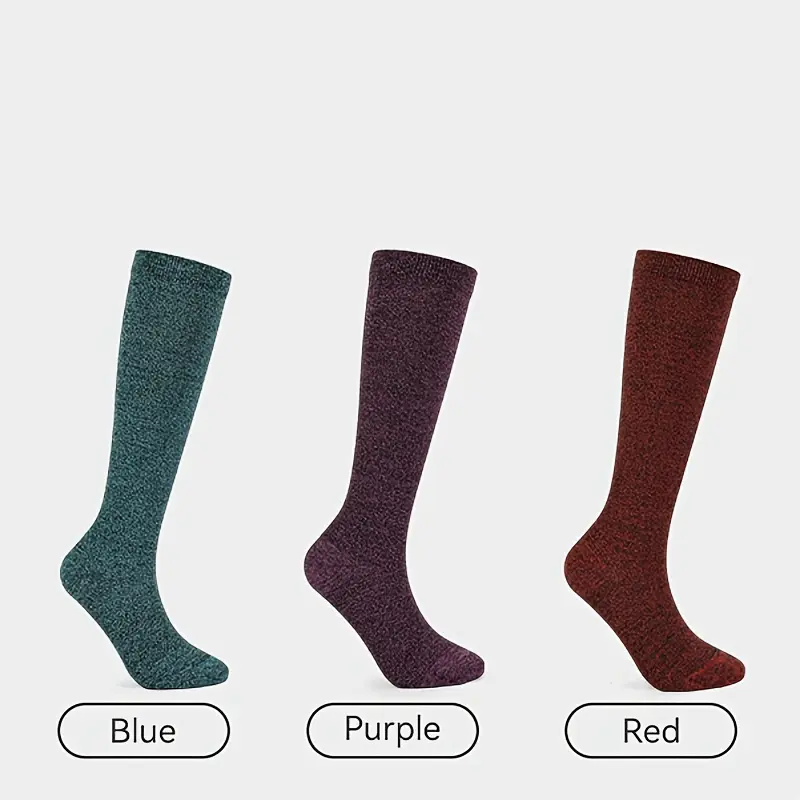 20-30 mmHg Compression Socks for Men & Women, Knee High Sports Socks, Breathable Support Socks for Running, Cycling, Travel, Training & Long Standing