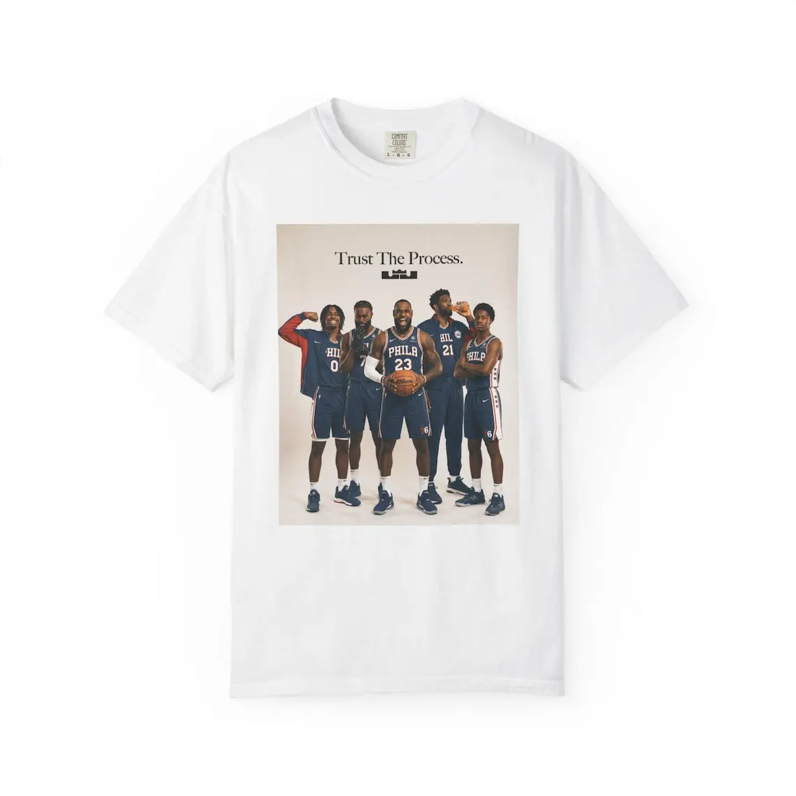 Comfort Colors® LeBron James Philly Tee, Trust The Process Shirt, Philadelphia Basketball Tee, Vintage Shirt, Fan Gift