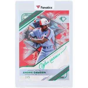 Andre Dawson Montreal Expos Autographed 2025 Topps Diamond Icons White Polychromatink Green Ink #WPA-AD #2/5 Card - Fanatics Authentic Certified