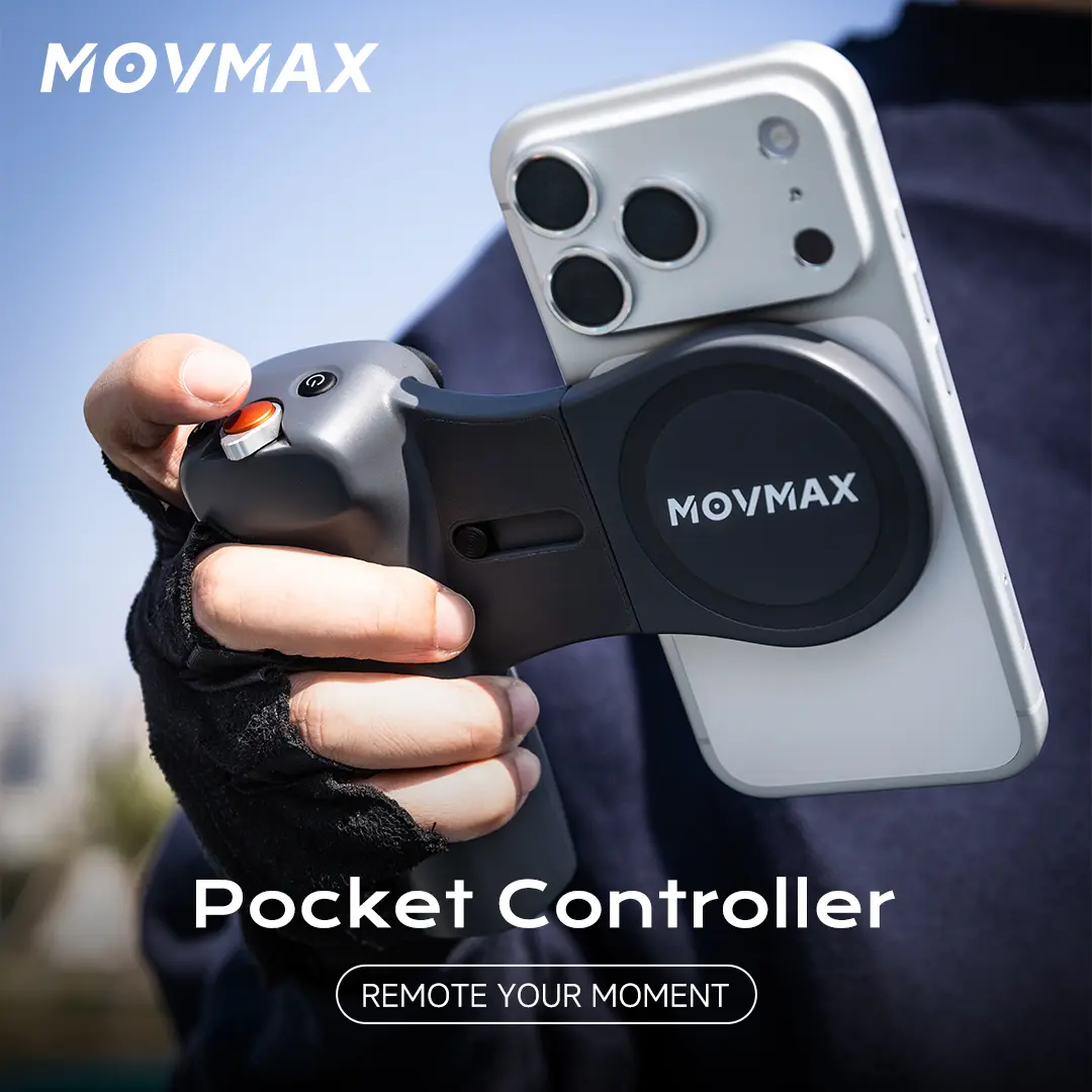 Movmax MagSafe Pocket Controller, Cellphone Remote Control, Phone Video Stabilizer & Tripod for DJI Osmo Pocket Series Camera Accessories