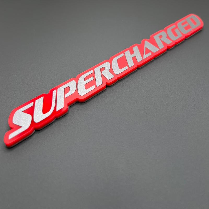 One SUPERCHARGED Emblem fits Dodge Durango Charger Challenger Trackhawk Badge