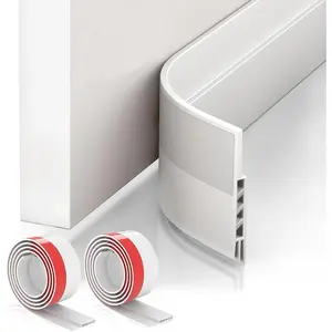 2 Pack Door Draft Stopper,Door Sweep for Exterior&amp; Interior Doors Bottom Seal Dust and Noise Insulation Weather Stripping Guard Insulator  1.8" W x 37" L Whitegiftgiftgift