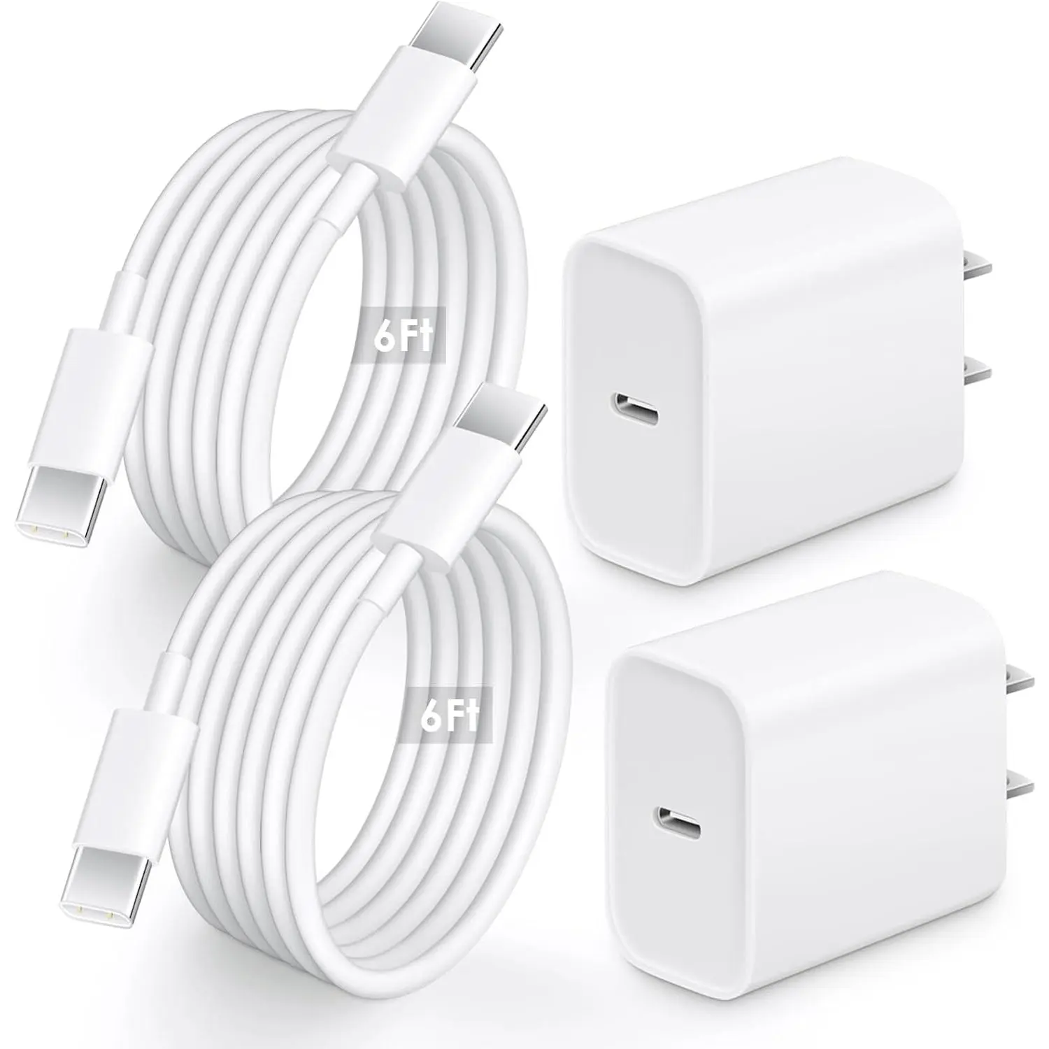 2 Pack i Phone 16 15 Charger Fast Charger, 20W Type C Fast  with 6 FT USB C to C Charger Cord Compatible with iP16/16 Plus/16 Pro Max/i Phone 15 Pro Max/15 Plus