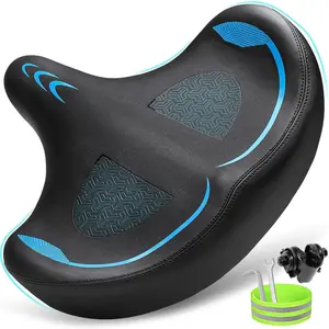 Seat for Men & Women Comfort, Extra Wide  Seat Cushion, Comfortable Wing Padded, Large Replacement Saddle for Peloton, Stationary Exercise , Ebike, Cruiser, City