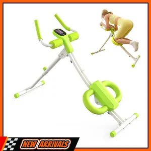 【New Arrivals】YAGUD Foldable Ab Workout Machine - 440lbs Heavy Duty Core Trainer with LCD Display, Adjustable Home Gym Equipment for Full Body Fitness
