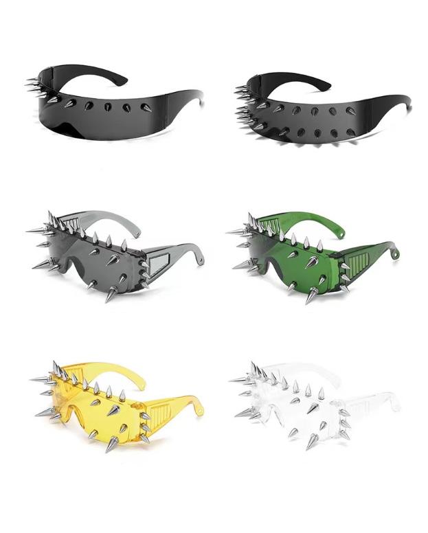 New Novelty Eyewear — Cyberpunk-Style "Demon" Glasses (Non-Prescription) | Unique & Trendy Party Accessories | Street Style Sunglasses for Travel & Fashion Outfits