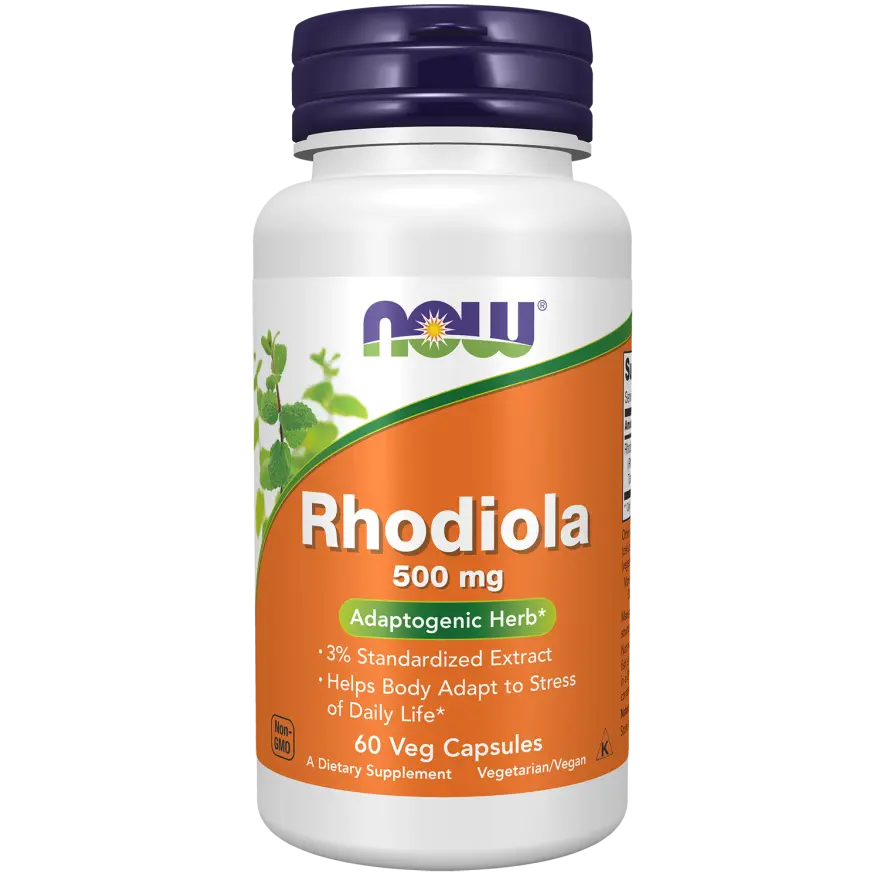 Rhodiola 500mg - 60 Veg Capsules (NOW Foods)
