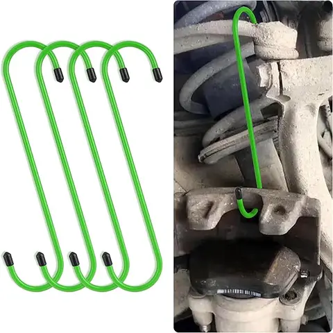 2 Pcs Brake Caliper Hangers, Automotive Maintenance Tools, Universal Secure-Hold Caliper Support for Brake Pad Replacement, Easy to Use for Most Vehicles, 8.26 x 1.85 x 0.25 Inches Car Repair Tool