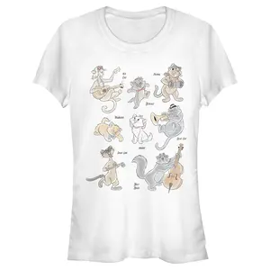 Junior's Aristocats The Whole Cat Crew T-Shirt