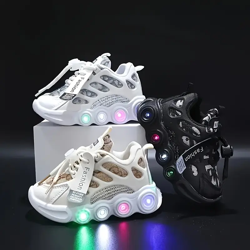 Led Children's Shoes, Shining at Night, Stylish and Eye-Catching, All-Season Breathable Non-Slip Running Shoes