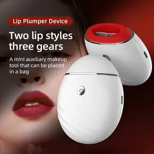 New electric lip augmentation device, 3 speed settings, one-button operation, portable and cordless design, ergonomic shape, safe and easy to use lip augmentation tool, instant volume increase, long-lasting effect, fragrance-free silicone technology