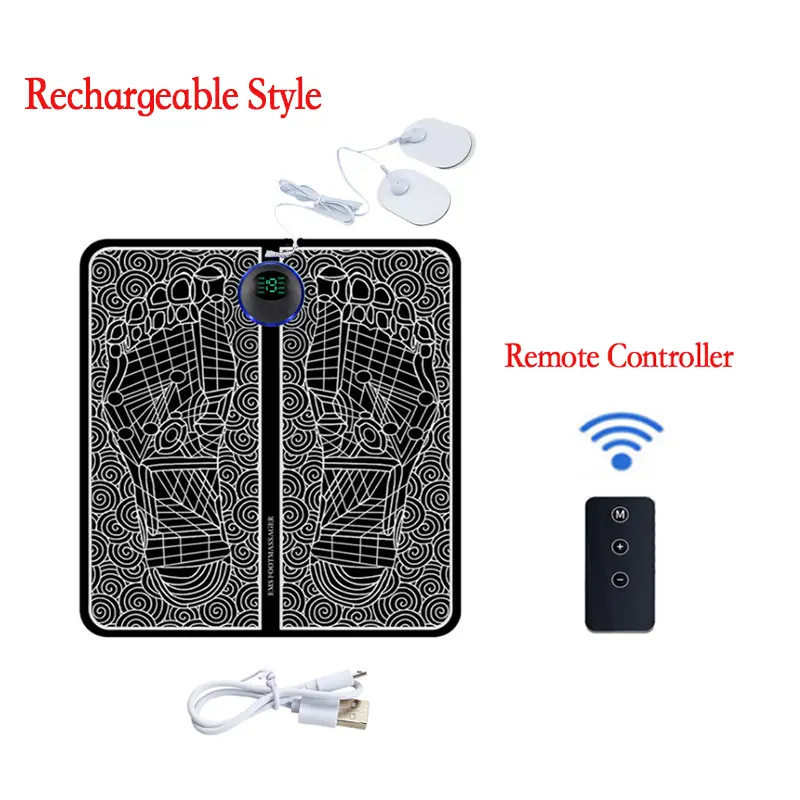 Electric Foot Massager Pad, Muscle Relaxation Trainer, Portable Foot Massage Pad for Home & Daily Use