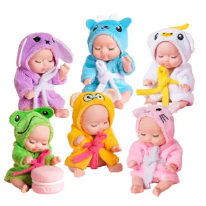 Baby doll sleeping doll creative cartoon cute plush doll personality stereo sleeping girl gift birthday gift
