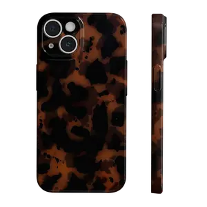 Vintage Amber Pattern Phone Case, Full Camera Protective Lightweight Shell TPU Slim Shockproof Cover for iPhone 11 12 13 14 15 16 Pro Max Plus Stylish
