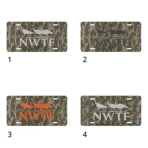 Custom Hunter Camo Personalized Vanity Tag, US Standard 12*6 Front Car Plate, Blank Custom Aluminum Plate, Aluminum License Plate 4 Pre-Drilled Holes, Hunting/Fishing Gifts License Plate, License Plate, License Plate
