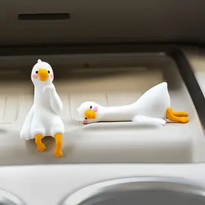 Cartoon Duck Car Interior Decor, Cute Car Decor, Dashboard Ornament & Rearview Mirror Hanging Decoration, Home Office Decorative Accessories, Girly Car Accessories, Car Trinkets