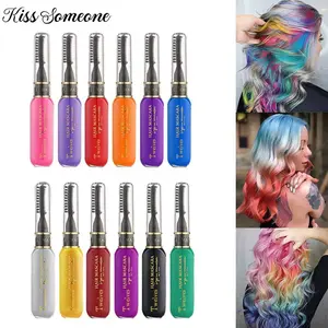 6pcs/1set Temporary Hair Mascara, Hair Dye Pen, Washable Temporary Hair Color Chalk, Non-Toxic Instant Dye, Easy Apply & Remove, Perfect for Party Makeup