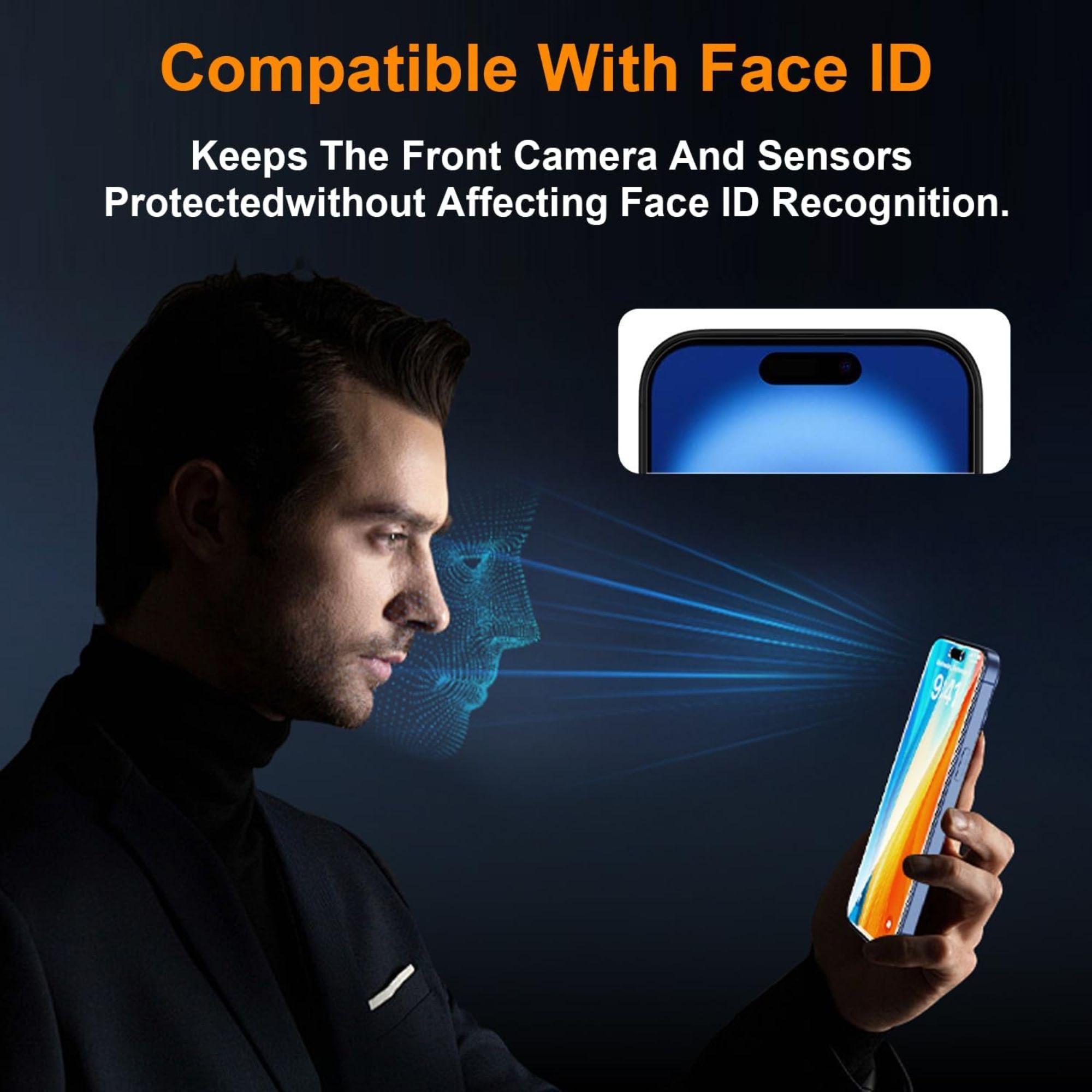 2 Pack Privacy Screen Protector for iPhone Anti-spy Tempered Glass HD 360° Privacy Compatible with iPhone 17 16