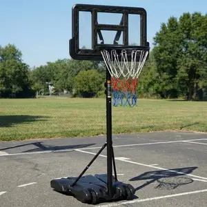 Kids Basketball Hoop, 5-7 ft Adjustable Height Portable Hoop with Wheels & Fillable Base - 28 Inch Shatterproof PC Backboard for Driveway, Backyard, Indoor & Outdoor Play