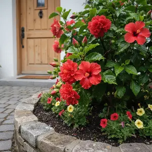 100 Red Hibiscus Flower Seeds Tropical Garden Blooms Large Bold Red Flowers Ornamental Plant for Gardens Borders & Containers