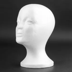 YIiplema Female Head Model Foam Mannequin Head Hats Glasses Wigs Display Stand for Home Salon Store