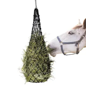 Hay Feeder Hay Nets with 2" x 2" Hole Easy-to-Use Hay Bags Portable Hay Feeding Bags Reducing-Waste Nylon Hay Nets Stable Slow Feed Hay Nets for Horses