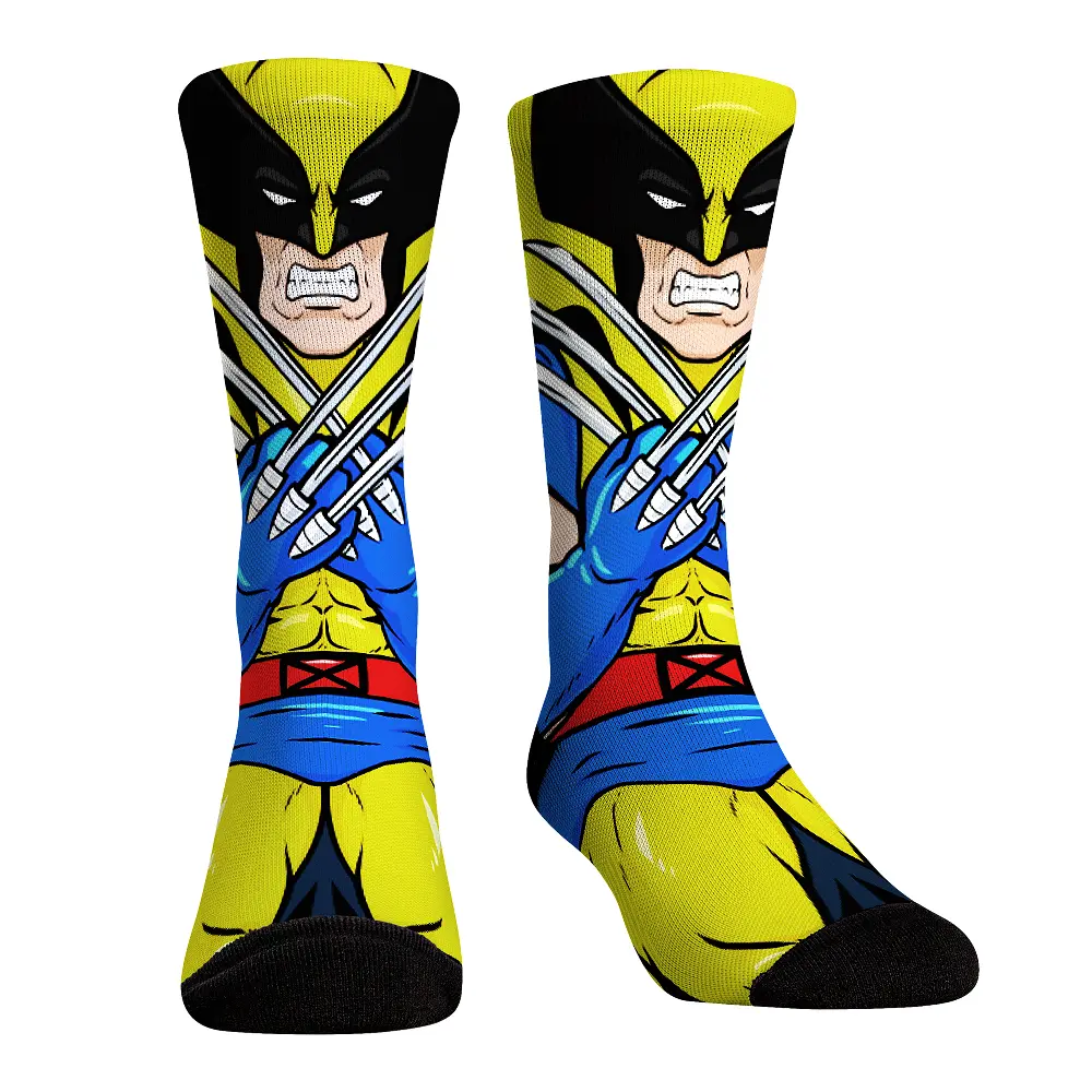 Rock Em Elite X-Men HyperOptic Character Crew Socks - Wolverine