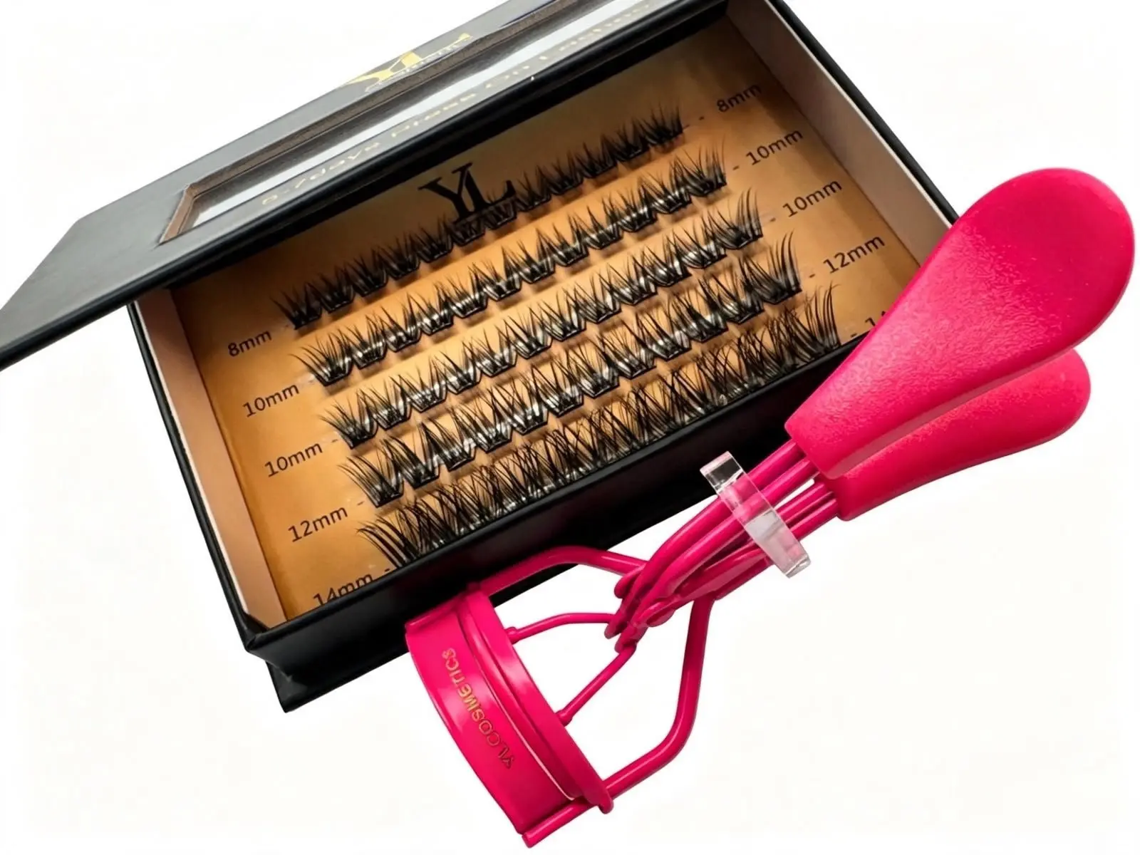 YL Cosmetics 5-7 Days Press On Lashes Kit with Applicator - Mixed Lengths