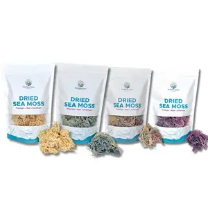 SeaMoss Boss Canouan | 2lb Gift Bundle - 8oz each (Gold, Green, Purple, & Full Spectrum)  | Ocean harvested and sun-dried in the remote Grenadine Islands | Easy to use |