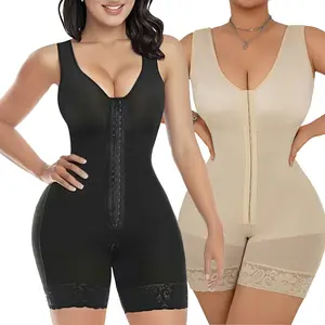 Fajas Para Mujer Faja Waist Trainer Full Body Shapewear for Women Faja Body Shaper Comfortable Fit Butt Lifter Shaper with Zipper Tummy Control Bodysuits Crotch Detachable Shoulder Strap Ultra Stretch Fabric Customizable Fit Zip-Up Comfort Breathable