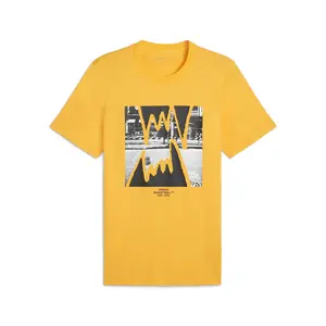 PUMA Mens Instant Replay Ii Crew Neck Short Sleeve Casual Tops Casual - Orange
