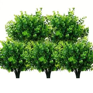 Artificial boxwood trees with UV protection, suitable for indoor and outdoor decoration, classic style suitable for homes, hotels, offices, parties, home gardens, porches, cottage decoration, courtyards, and window frame decoration